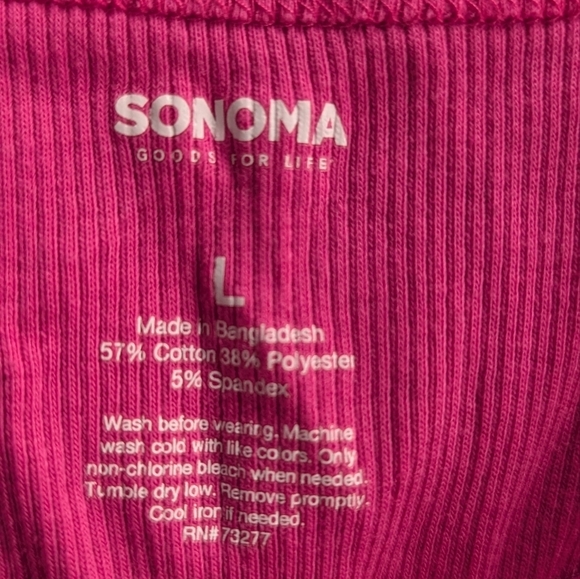 Sonoma Goods For Life High Neck Layering Women's Tank Top Large Pink EUC - Picture 4 of 8